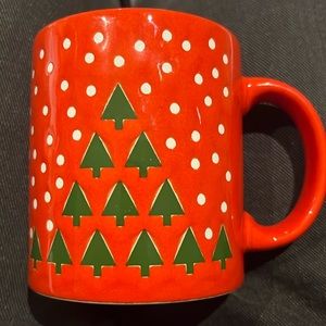 NEW Unusual WAECHTERSBACH "Snowflake" Stylized,  Christmas Trees in Snow Mug NWT